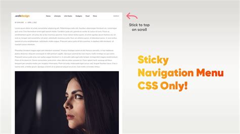 Image result for CSS Sticky Menu