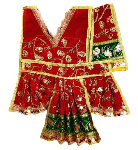 Hanuman Ji Dress - for Idol height of 1 feet/ 12" Inch-Size No. 1 (Vel ...