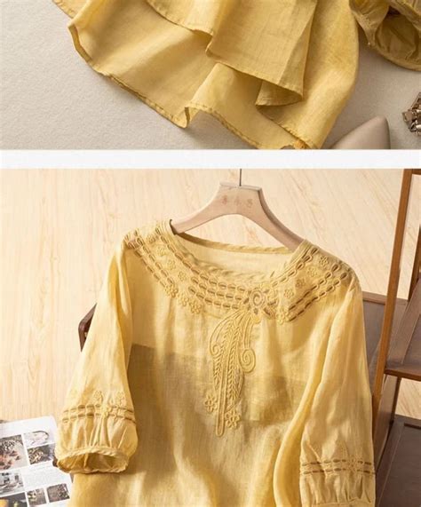 Pure Cotton Neck Embroidered Top – The Musk In