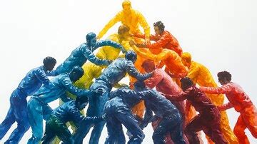 Teamwork and collaboration watercolor illustration of people forming a ...