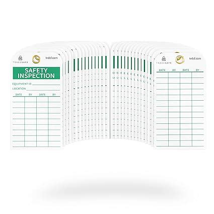 TRADESAFE Safety Inspection Tag for Accident Prevention - Durable Vinyl ...