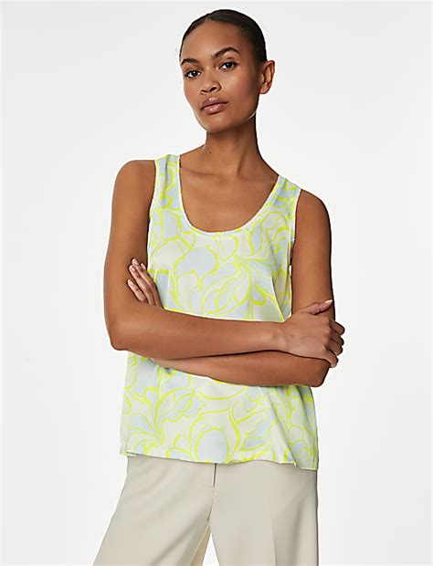 Buy Printed Regular Fit Cami Top at Marks & Spencer