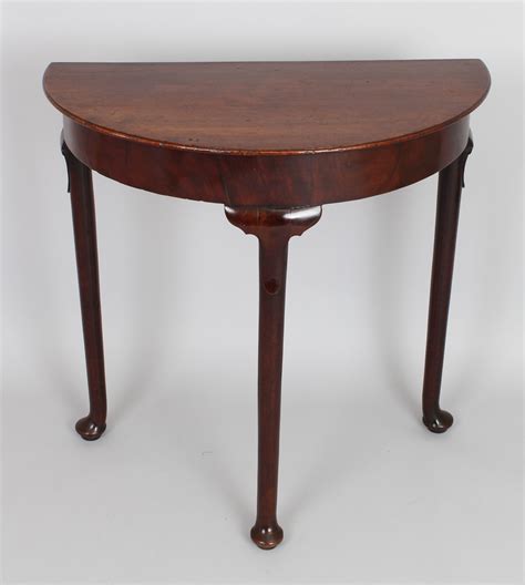 George II walnut half round side table | John Beazor Antiques