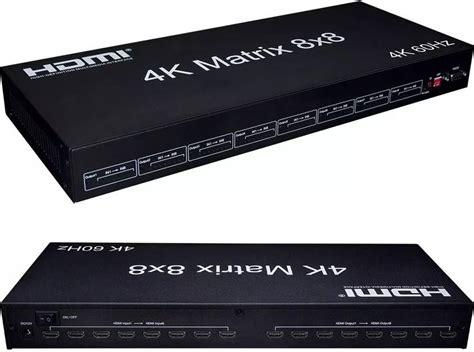 microware 4k60Hz 8x8 Ultra HD HDMI Matrix Switcher 8 In 8 Out with ...