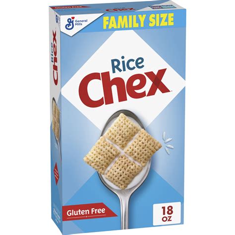 Rice Chex Cereal, Gluten Free Breakfast Cereal, Made with Whole Grain ...