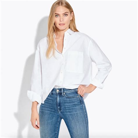Dense count up heavy loose white shirt womens Ambitious Mentality Ananiver
