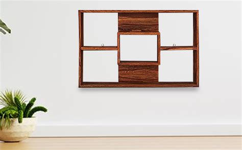 MH DECOART Solid Sheesham Wood Floating Wall Shelf | Multipurpose Wall ...