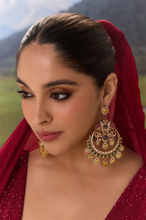 Malini Multicolored Polki Earrings – Paisley Pop Shop