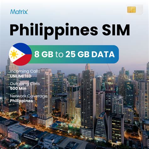 Buy Prepaid International SIM Card For Philippines at Matrix