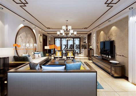 济南东城逸家逸品园中式风格140平家庭装修设计案例 - 万泰装饰公司