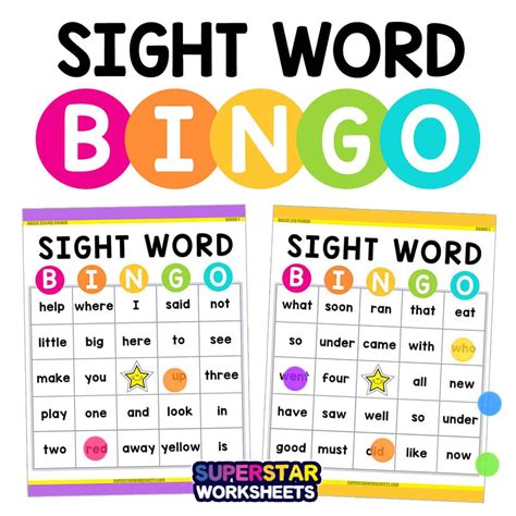 Kindergarten Sight Word BINGO - Kindergarten Mom - Worksheets Library
