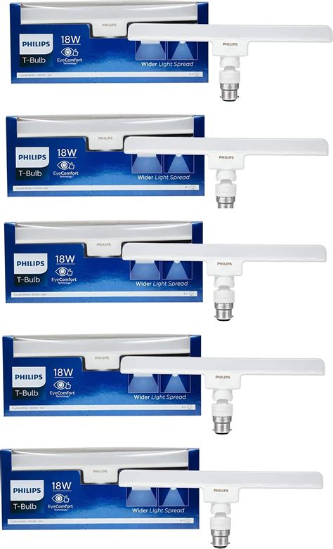 Buy PHILIPS 18W B22 LED Cool White Tubelight, Pack of 5 Online at Low ...