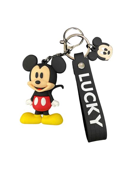WOW Keychains Silicone Mickey Mouse Character Keychain, Multicolour ...