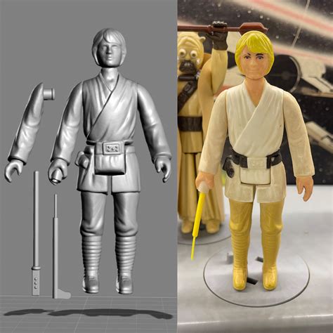 STL file VINTAGE STAR WARS KENNER LUKE SKYWALKER ACTION FIGURE・3D ...