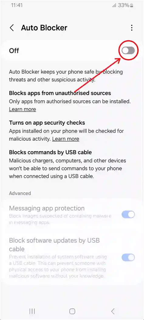 Image result for How to Turn Off Auto Blocker On Android
