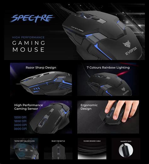 EvoFox Spectre USB Wired Gaming Mouse – Amkette