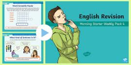 English Morning Starter PowerPoint | English Revision