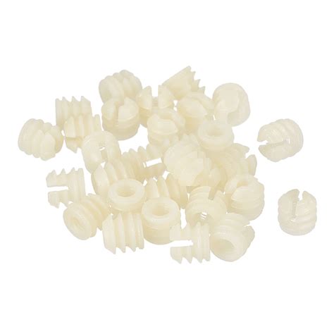 Furniture Plastic Insert Nuts, 11mmx10.5mm 80 Pack Nylon Expansion Nut ...