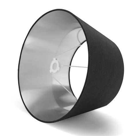 Shop Black Cotton Lamp Shade with Silver Lining - Large (without stand ...