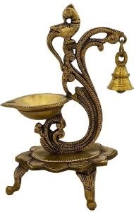 Divine Mantra Indian Diwali Oil Lamp Pooja Diya Brass Light Puja ...