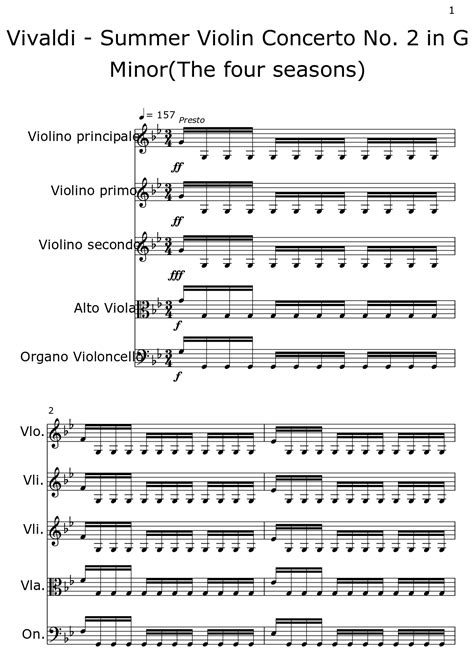 Vivaldi - Summer Violin Concerto No. 2 in G Minor(The four seasons ...