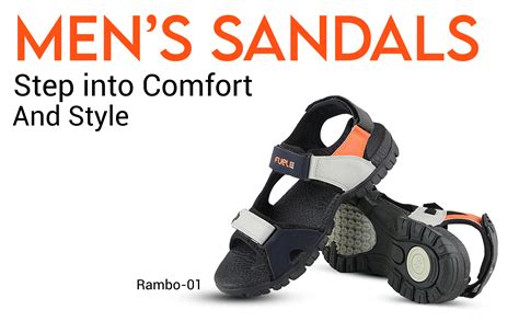 Fuel Rambo-01 Sandals For Men's (Black-Orange)