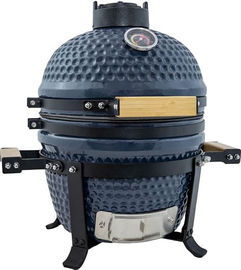 Amazon.com: Sunnydaze 13” Kamado Portable Charcoal Grill with Smoker ...
