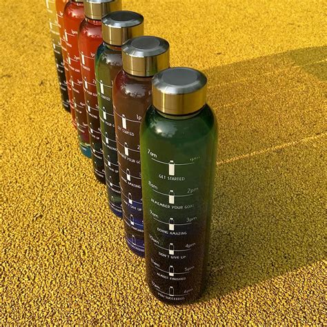 Buy SHBRIFA Motivational Glass Water Bottle 1l with Time Marker ...