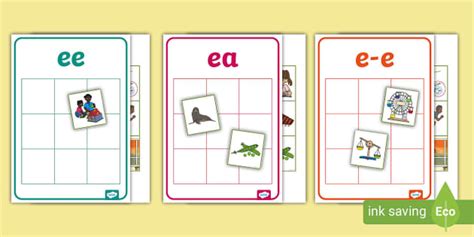 Alternative Long 'ee' Sorting Cards Activity (teacher made)