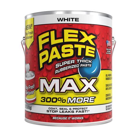 Buy Flex Paste MAX, 12 lb Can, White, Waterproof Paintable Putty ...
