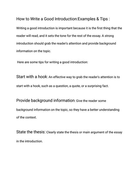 Examples of Good Introductions 的图像结果