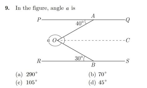 In the figure, angle a is - Brainly.in