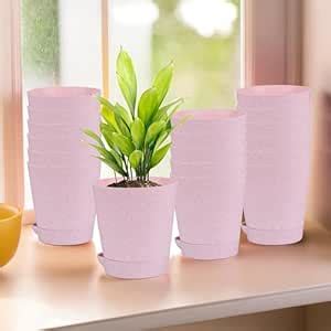 Kuber Industries Pack of 18 Flower Pot | Flower Pot for Living Room ...
