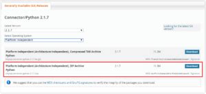Image result for How to Download MySQL Connector Python
