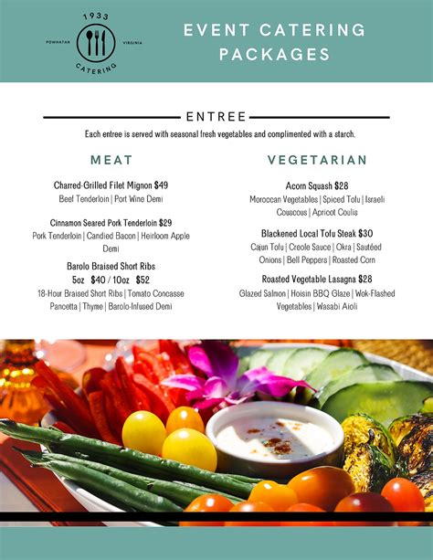 Catering Menu 的图像结果