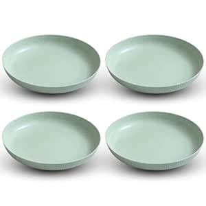 Buy aDai Degradable Lightweight Wheat Straw Plates - 9.05" Unbreakable ...