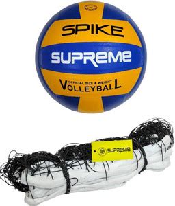 Supreme Volleyball Combo (1 Volleyball Net Nylon 4 Side Tape,1 ...