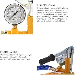 Artnery 25KG Water Pressure Tester Manual Hydraulic Test Pump Machine ...