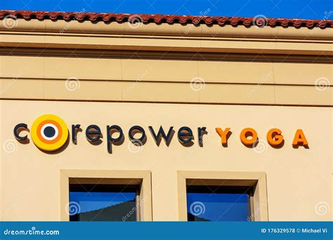 CorePower Yoga Sign at the Entrance Privately Held Chain Location of ...