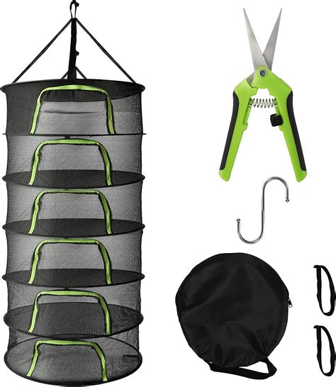 Herb Drying Rack Hanging, 2ft 6-layer Plant Mesh Drying Rack for Herbs ...