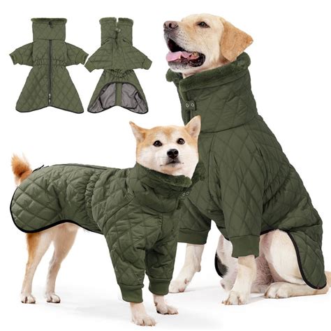 Winter Dog Warm Coat Windproof Dog Cozy Jacket Reflective Turtleneck ...