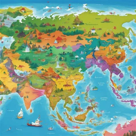 Asia Map for Kids 的图像结果