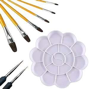 Funshowcase Coloring and Decorating Paint Brushes Liners and Palette 9 ...