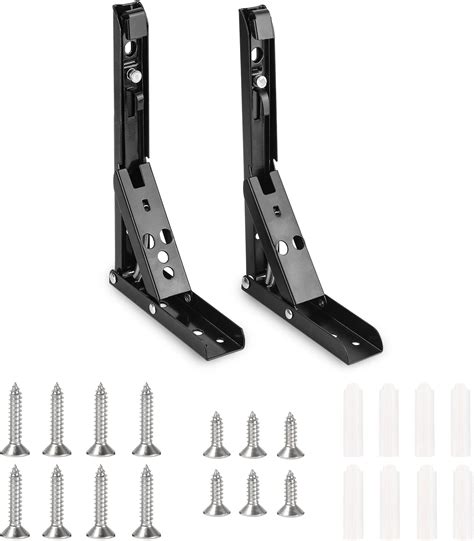 Buy Folding Shelf Brackets, 8 Inch Heavy Duty Shelf Bracket Sturdy ...