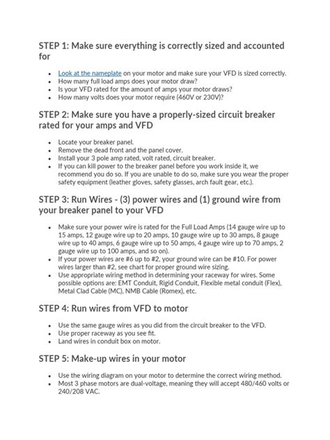 Image result for VFD Installation Guide