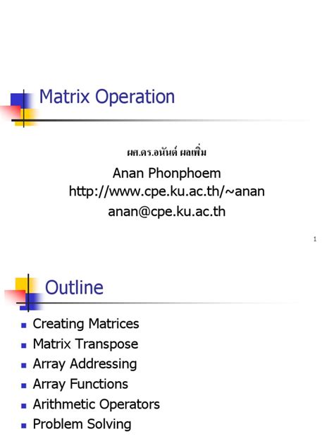 Image result for Matrix Operation Chart