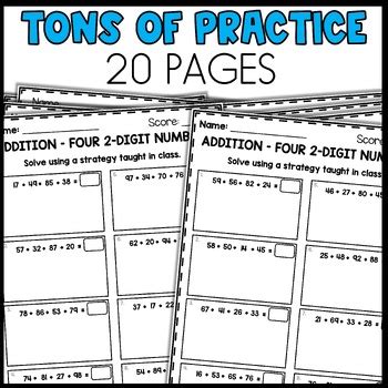 Adding Up to Four 2-Digit Numbers 的图像结果