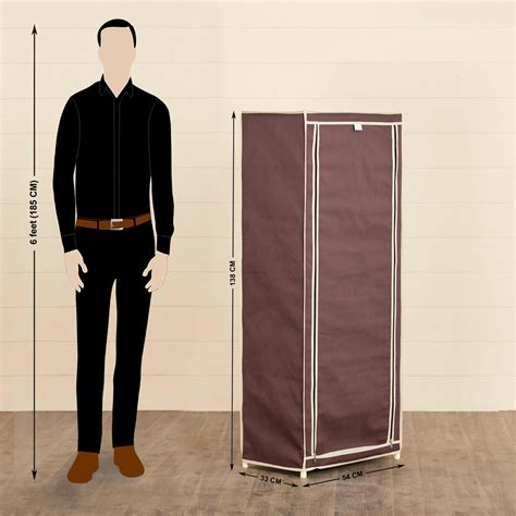 Buy Helios Footon Fabric 8 Pairs Collapsible Shoe Rack - Brown from ...