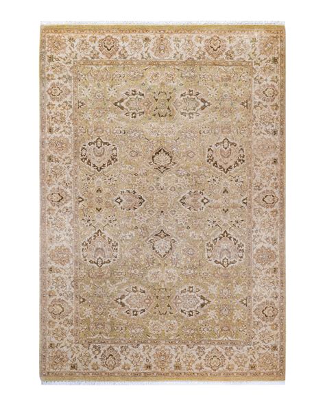 The Twillery Co.® Hand Knotted Wool Traditional Hayner Green Area Rug 4 ...