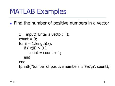 Image result for MATLAB Program Examples